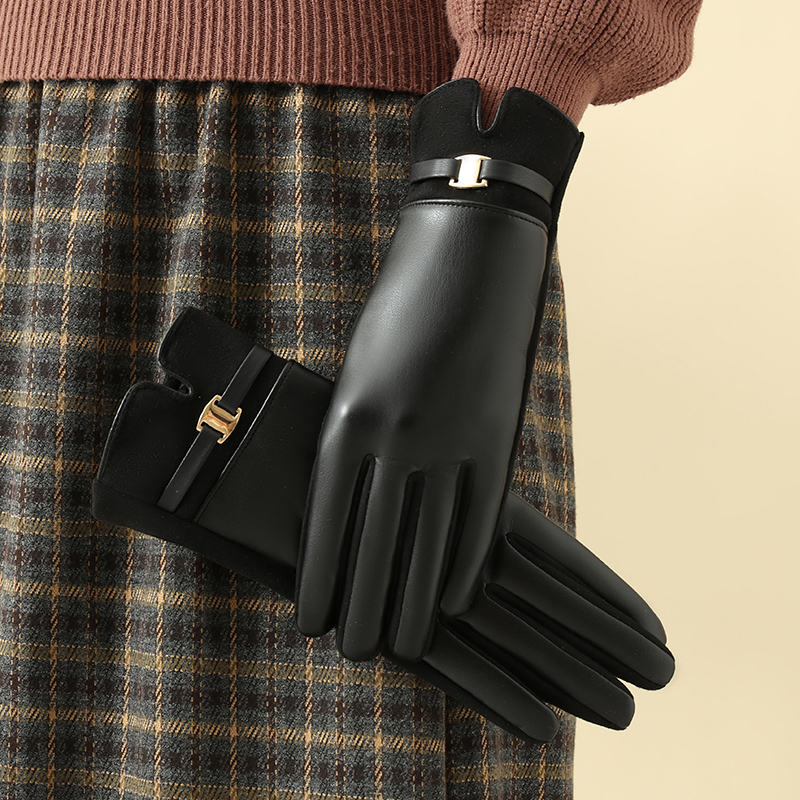 1 Pair of Gloves for Women in  - Leather Driving Glove บทวิจารณ์และราคา