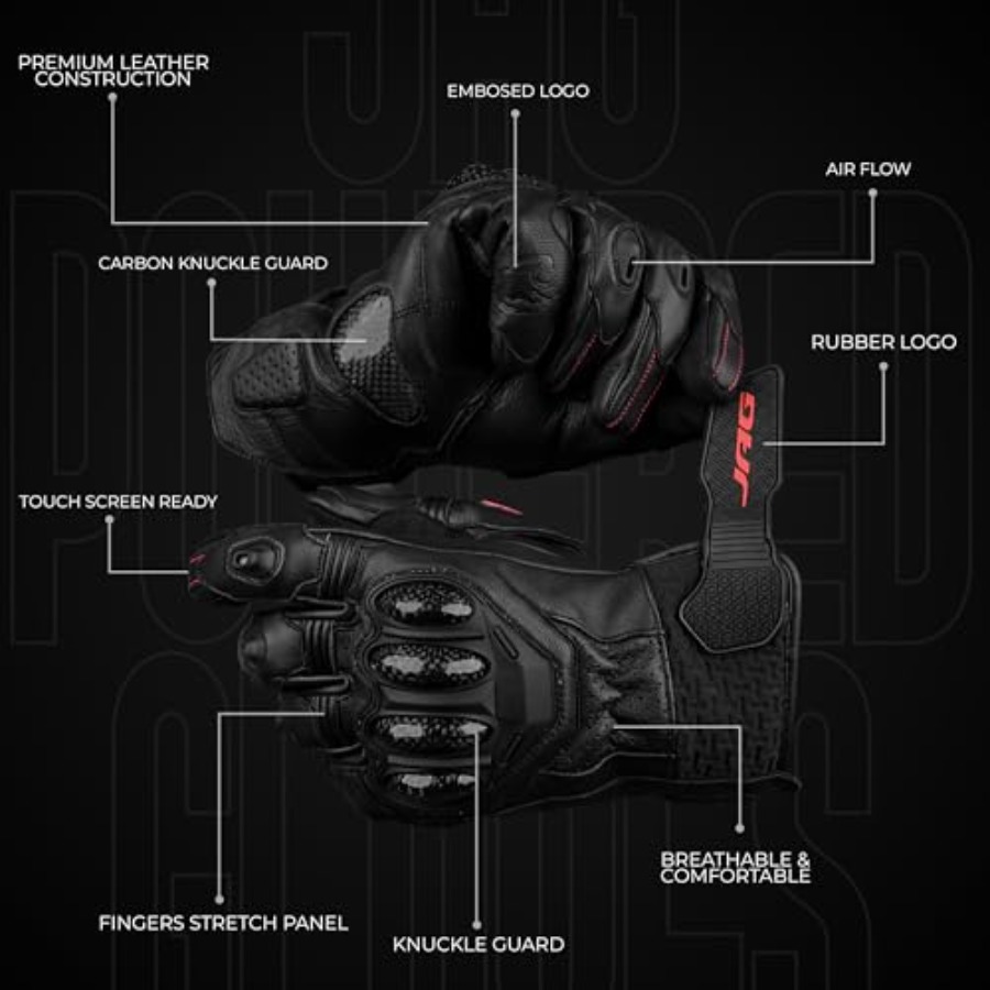 Leather Motorcycle Gloves for  - Motorcycle Glove Knuckle บทวิจารณ์และราคา