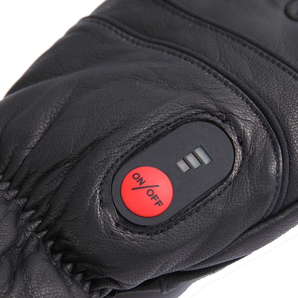 Heated Leather Gloves Men Wome - Ski Glove Waterproof บทวิจารณ์และราคา