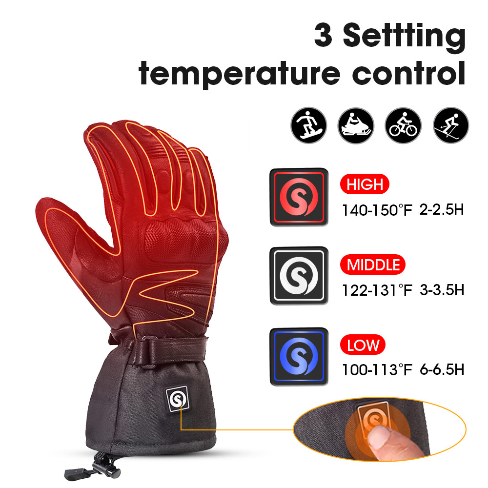 Snow Deer Winter Electric Heat - Ski Glove Waterproof บทวิจารณ์และราคา
