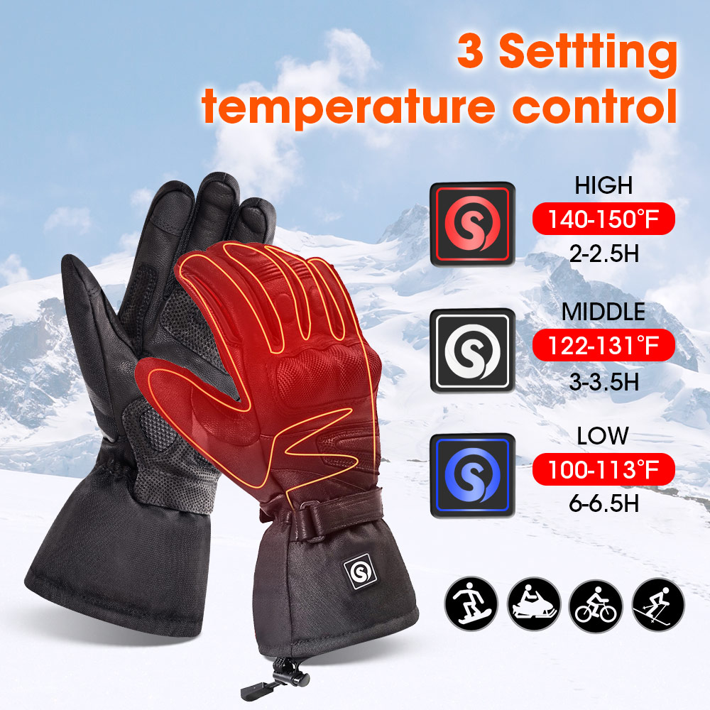 Snow Deer Winter Electric Heat - Ski Glove Waterproof บทวิจารณ์และราคา