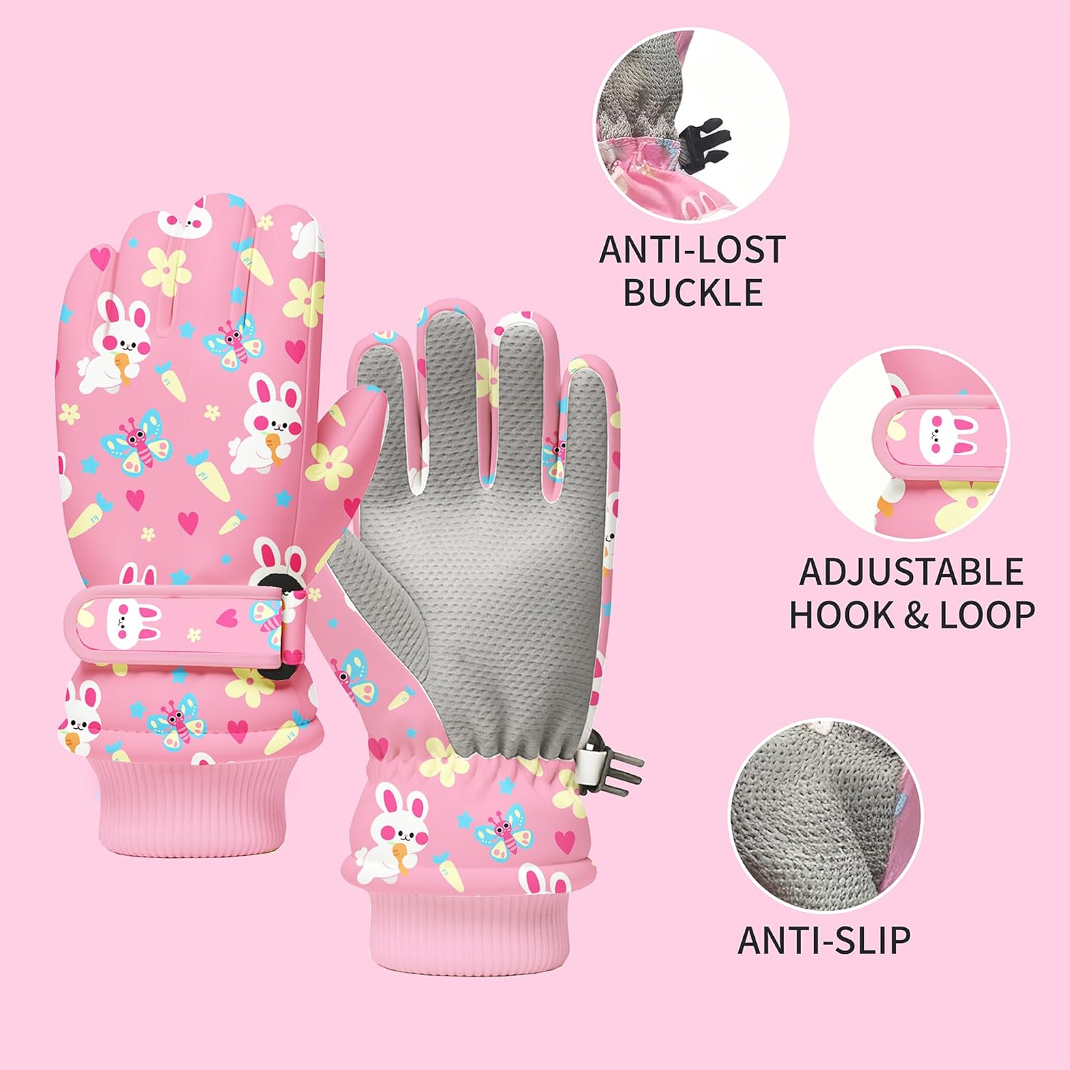 Kids Winter Snow Gloves, Water - Winter Glove Insulated บทวิจารณ์และราคา