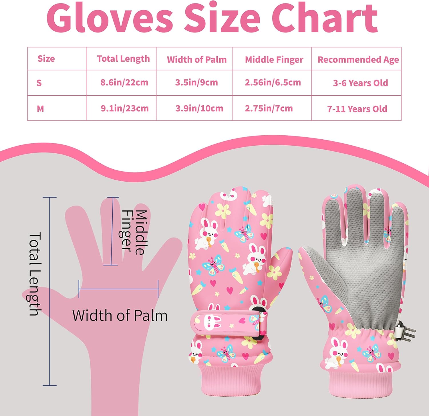 Kids Winter Snow Gloves, Water - Winter Glove Insulated บทวิจารณ์และราคา