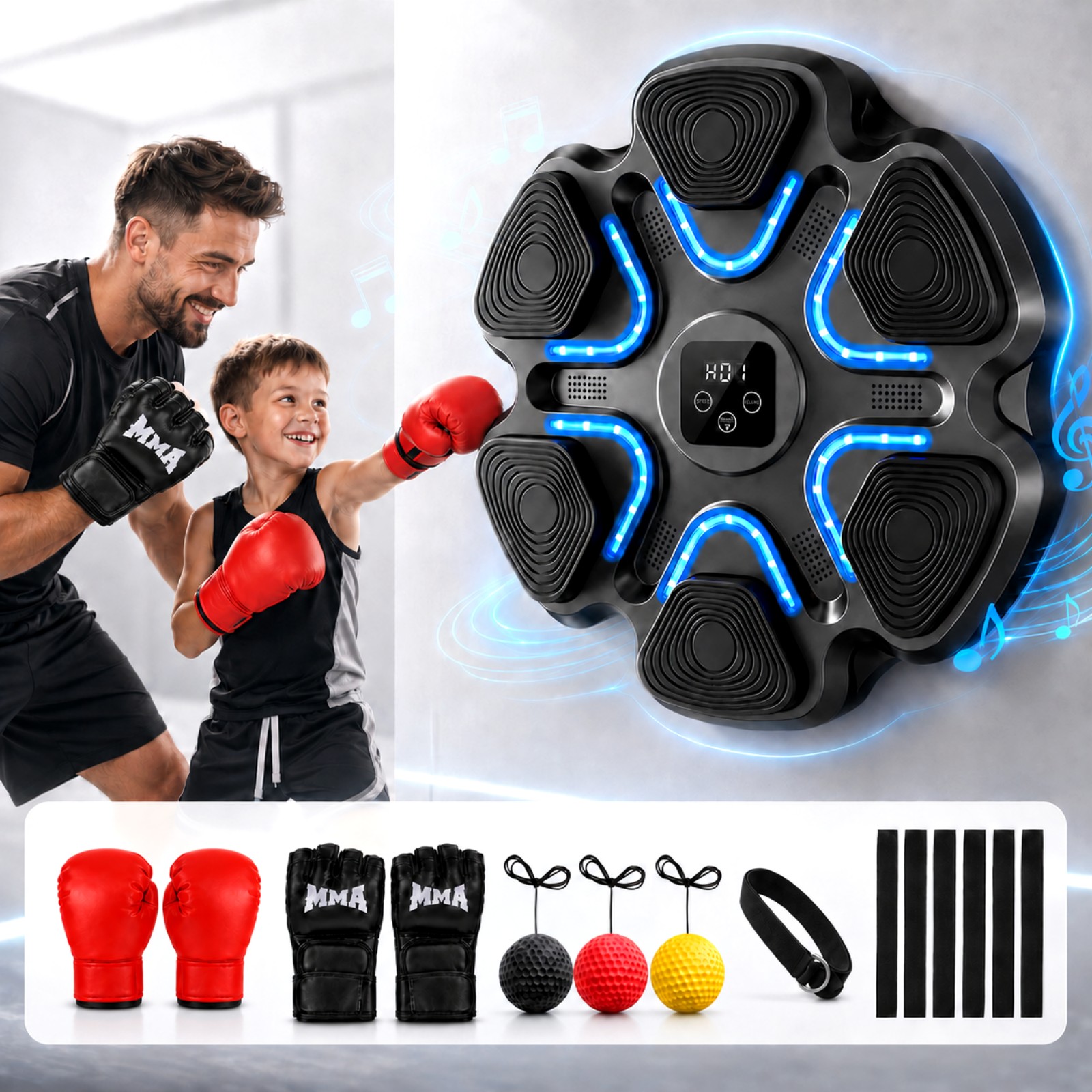 Music Boxing Machine Kids Adul - Workout Glove Gym บทวิจารณ์และราคา