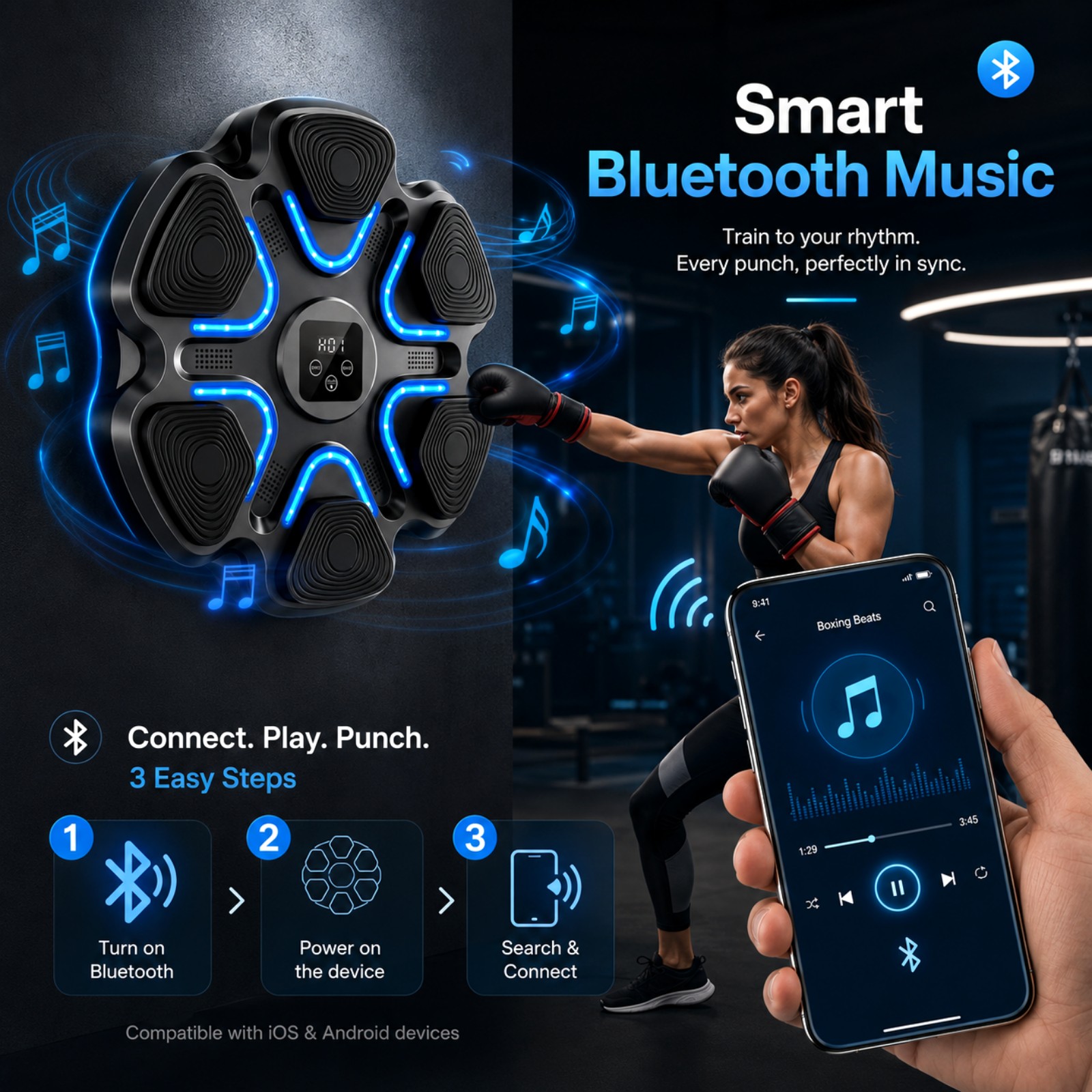 Music Boxing Machine Kids Adul - Workout Glove Gym บทวิจารณ์และราคา