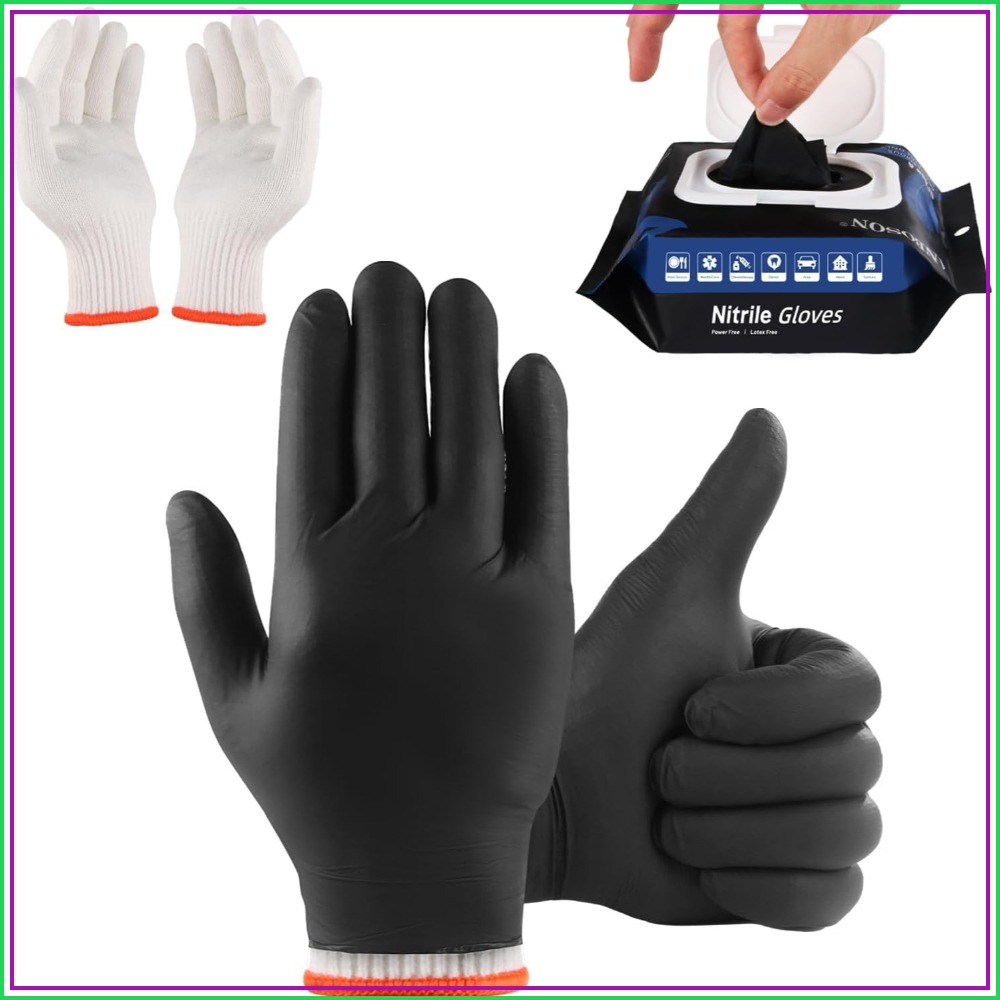 50 Disposable Nitrile Gloves + - Heat Resistant Glove บทวิจารณ์และราคา