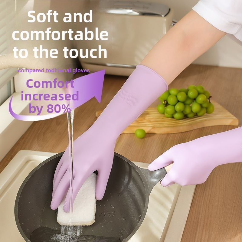 Latex Dish Washing Gloves,with - Dish Glove Rubber บทวิจารณ์และราคา