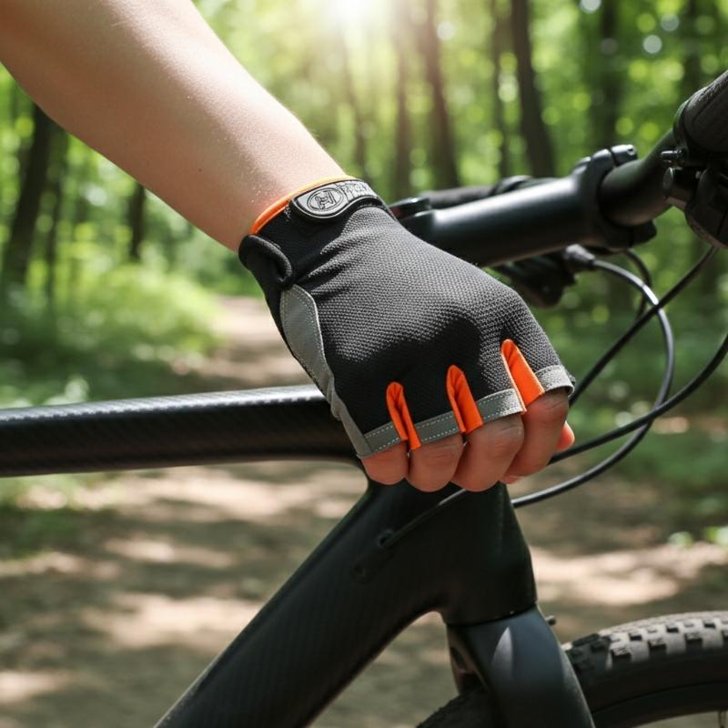 Half Finger Cycling Gloves Men - Cycling Glove Padded บทวิจารณ์และราคา