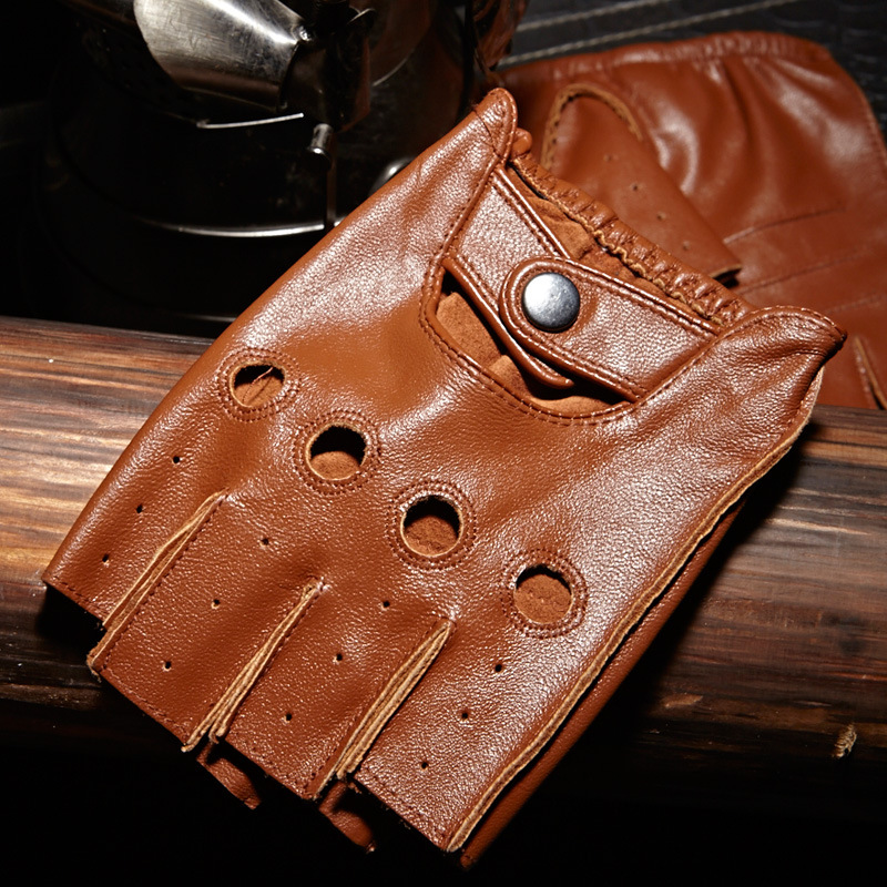 High Quality Man's Half Finger - Leather Driving Glove บทวิจารณ์และราคา
