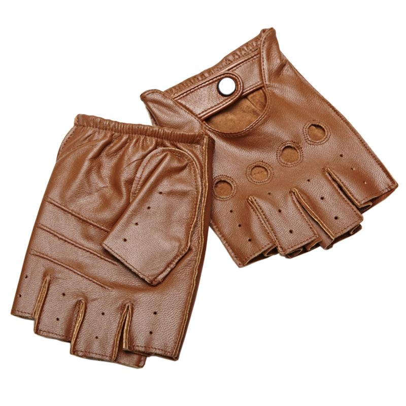 High Quality Man's Half Finger - Leather Driving Glove บทวิจารณ์และราคา