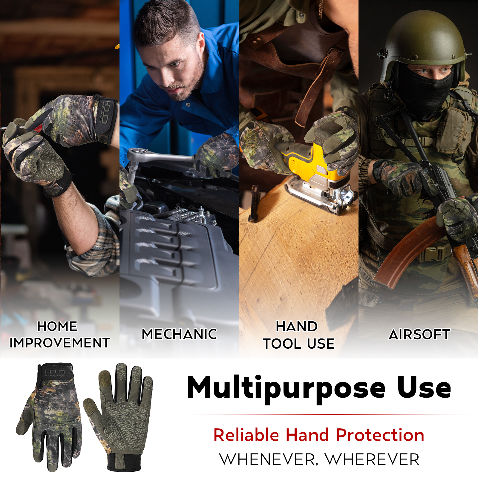 Handlandy Stock Full Finger Ca - Work Glove Impact บทวิจารณ์และราคา
