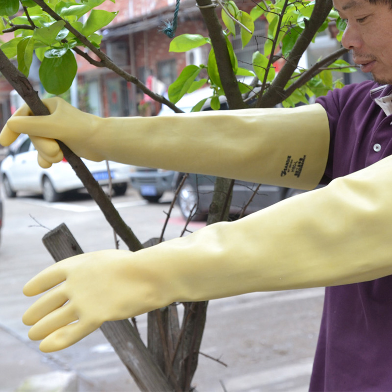 Long Rubber Thick Latex Cleani - Dish Glove Rubber บทวิจารณ์และราคา