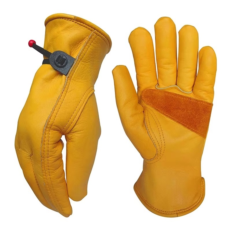 1 Pair Cowhide Heavy Duty Secu - Leather Driving Glove บทวิจารณ์และราคา