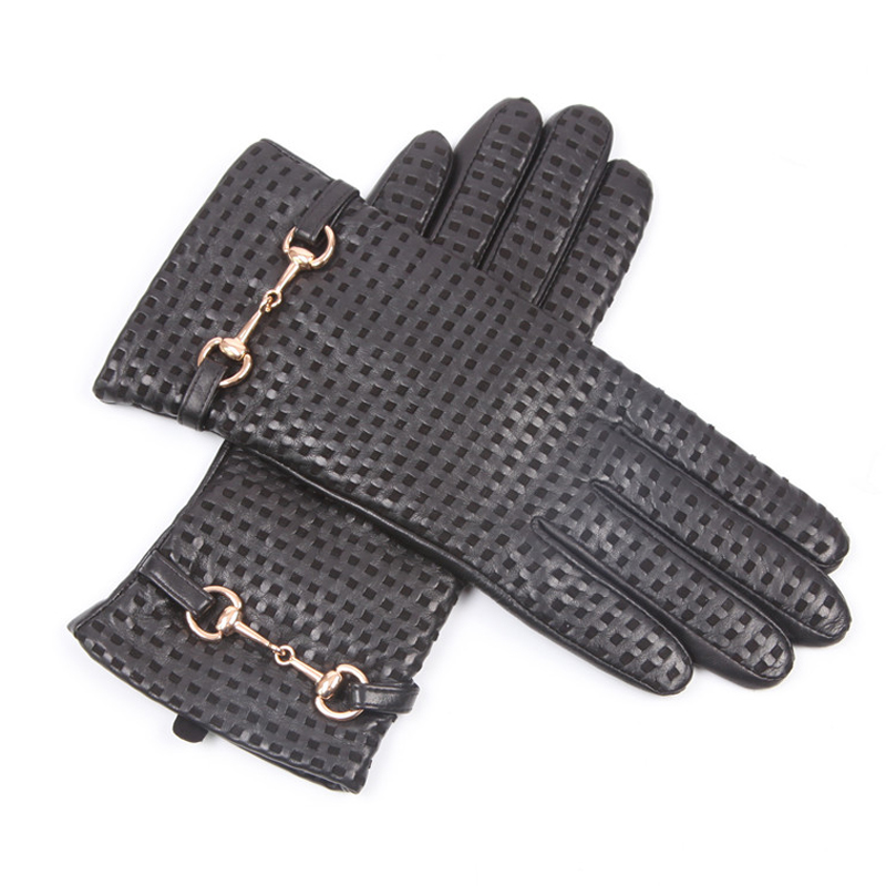 Real Leather Gloves Female The - Wool Glove Lined บทวิจารณ์และราคา