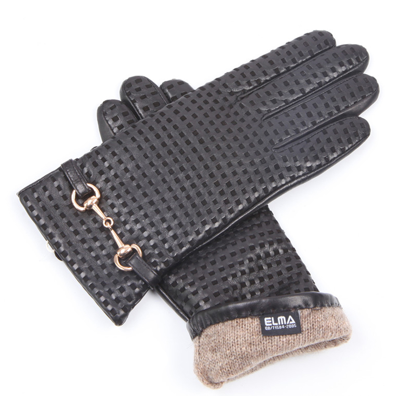 Real Leather Gloves Female The - Wool Glove Lined บทวิจารณ์และราคา