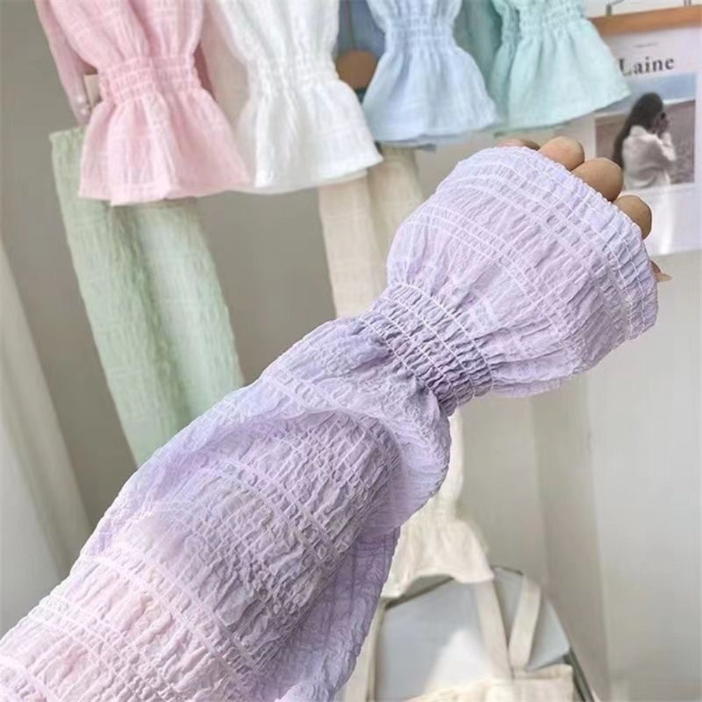 Summer Outdoor Lace Mesh Sun P - Fingerless Glove Knit บทวิจารณ์และราคา