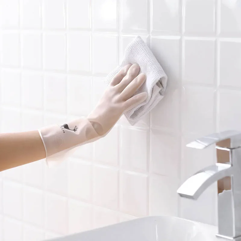 Waterproof Rubber Latex Dish W - Dish Glove Rubber บทวิจารณ์และราคา