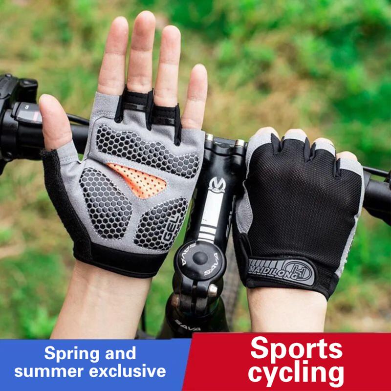 Half Finger Cycling Gloves Men - Cycling Glove Padded บทวิจารณ์และราคา