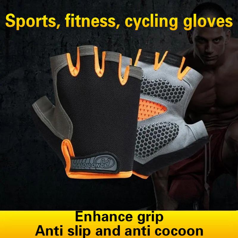 Half Finger Cycling Gloves Men - Cycling Glove Padded บทวิจารณ์และราคา