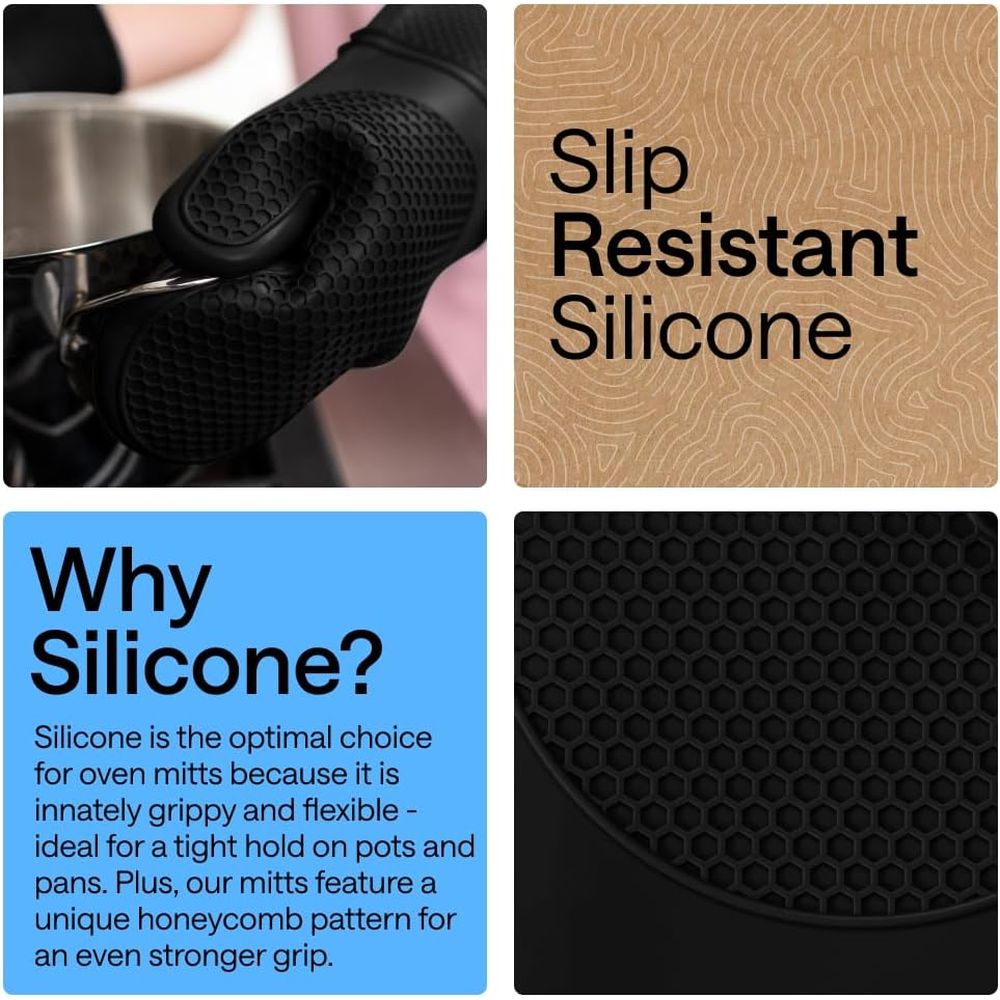 Heat Resistant Silicone Oven M - Heat Resistant Glove บทวิจารณ์และราคา