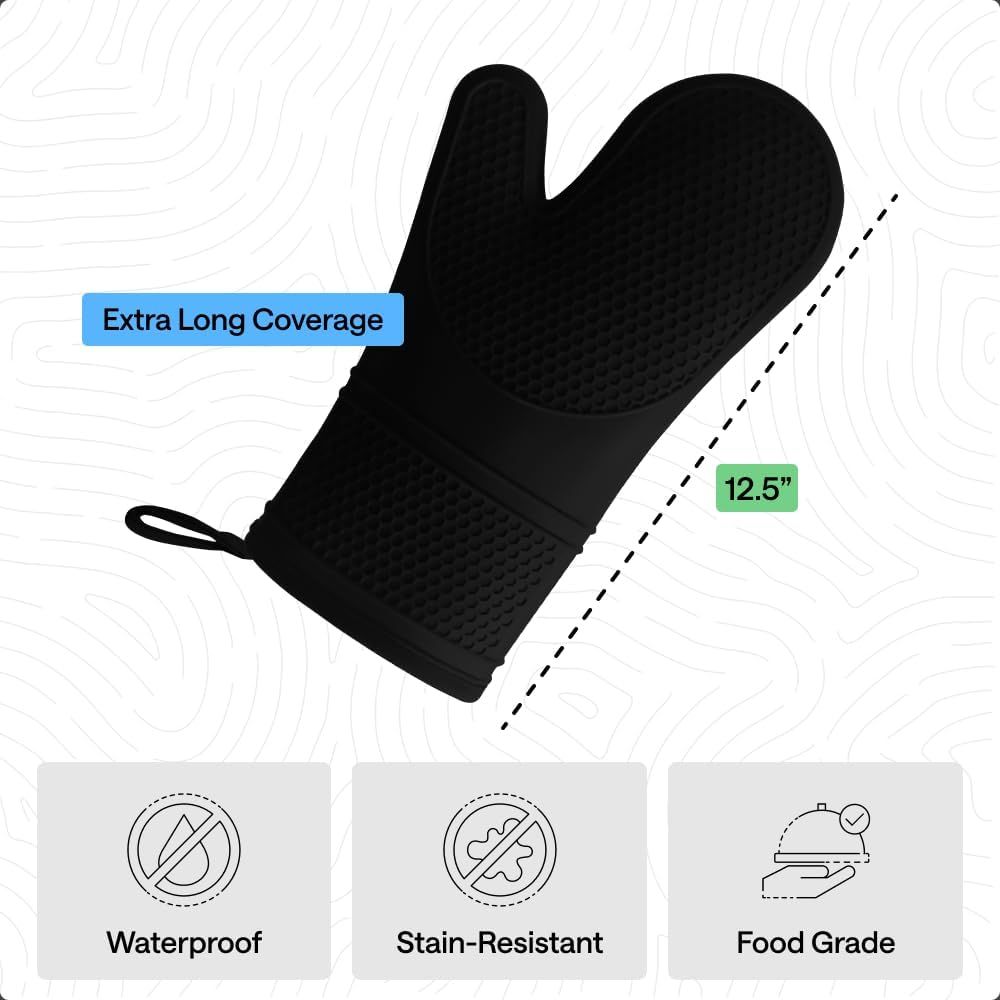 Heat Resistant Silicone Oven M - Heat Resistant Glove บทวิจารณ์และราคา
