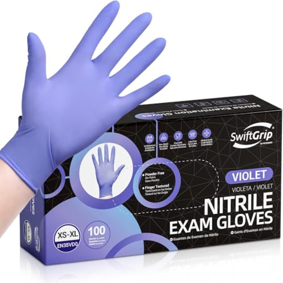 SwiftGrip Disposable Nitrile E - Exam Glove Nitrile บทวิจารณ์และราคา