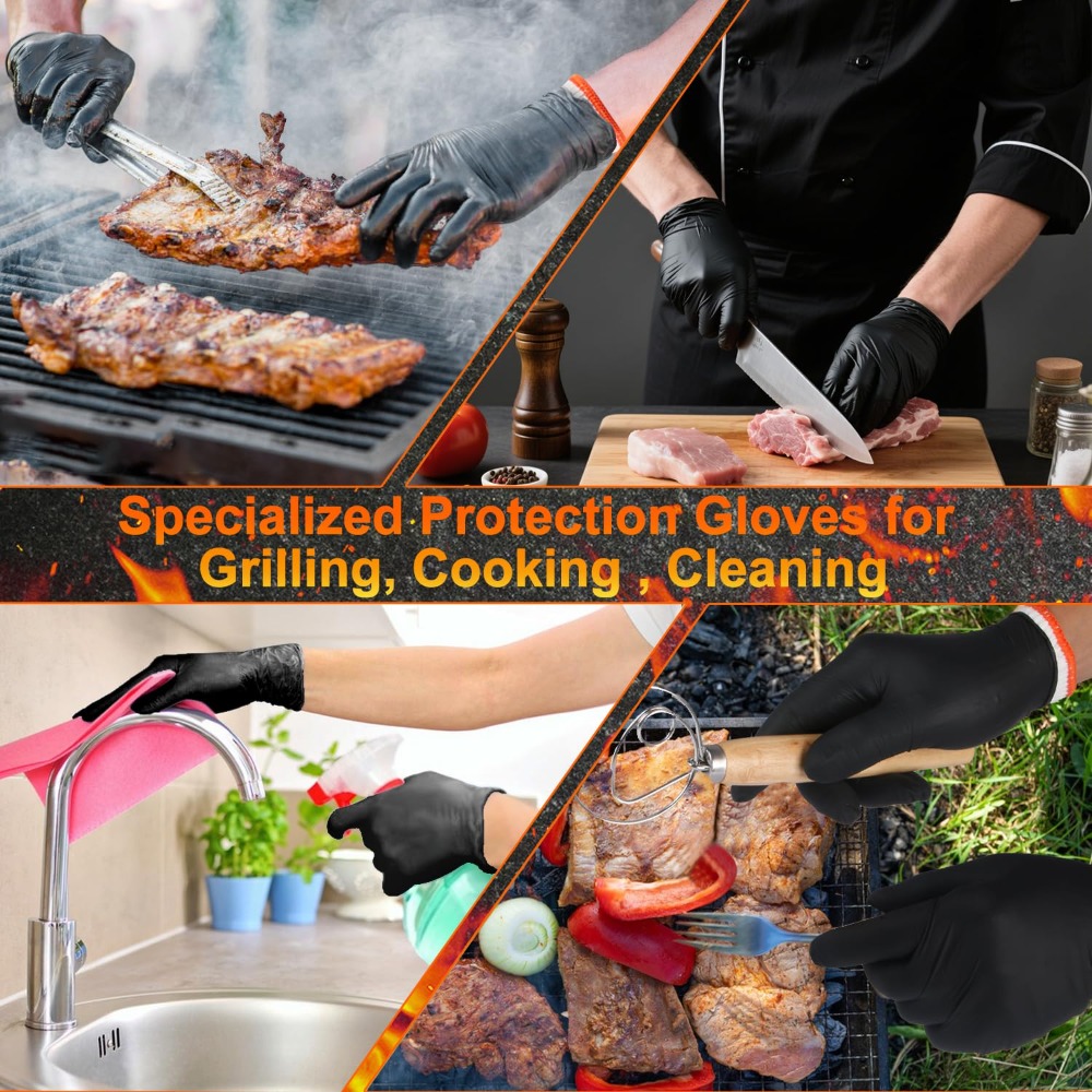Disposable BBQ Gloves 100 Pack - Heat Resistant Glove บทวิจารณ์และราคา