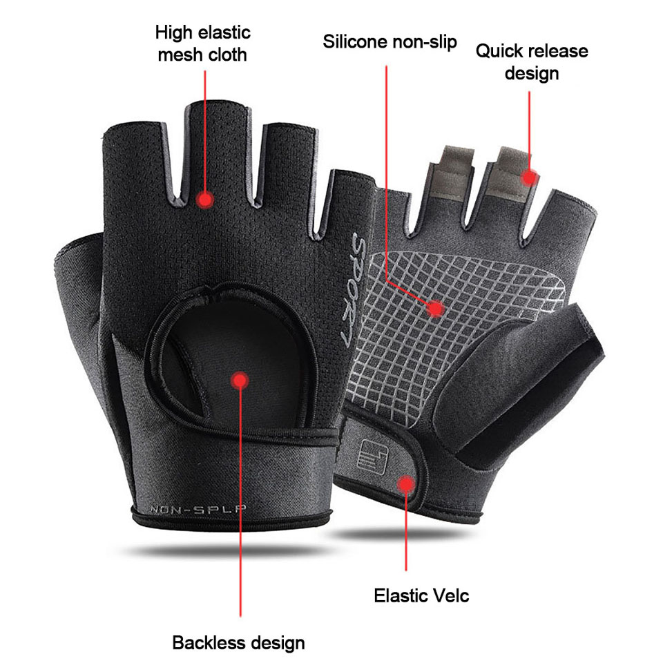 Cycling Sport Half Finger Glov - Workout Glove Gym บทวิจารณ์และราคา