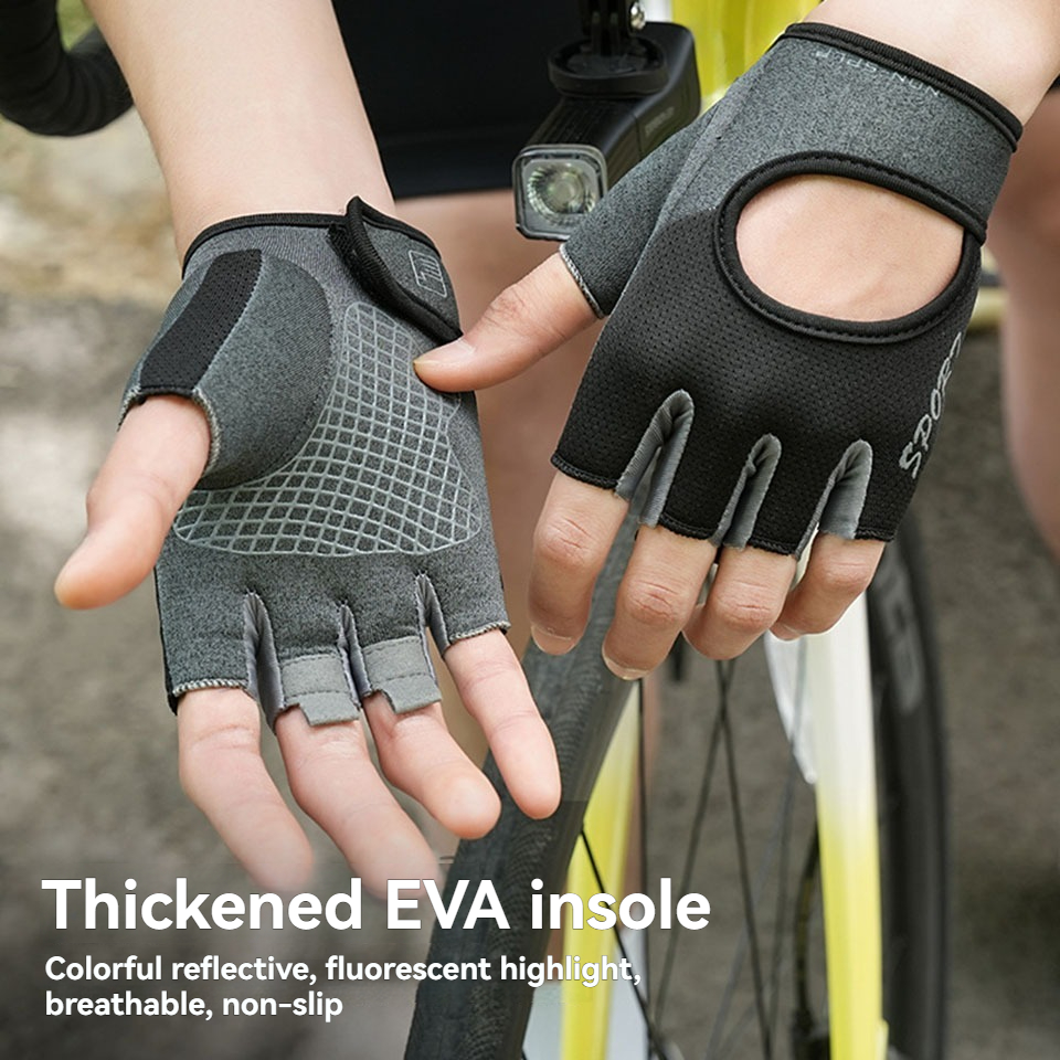 Cycling Sport Half Finger Glov - Workout Glove Gym บทวิจารณ์และราคา