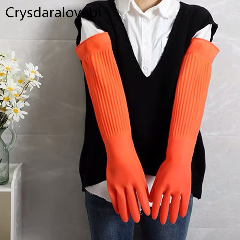 45/55cm Waterproof Household G - Rubber Glove Cleaning บทวิจารณ์และราคา