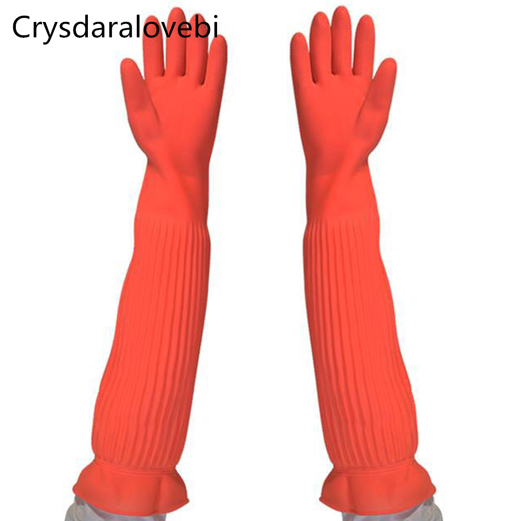 45/55cm Waterproof Household G - Rubber Glove Cleaning บทวิจารณ์และราคา