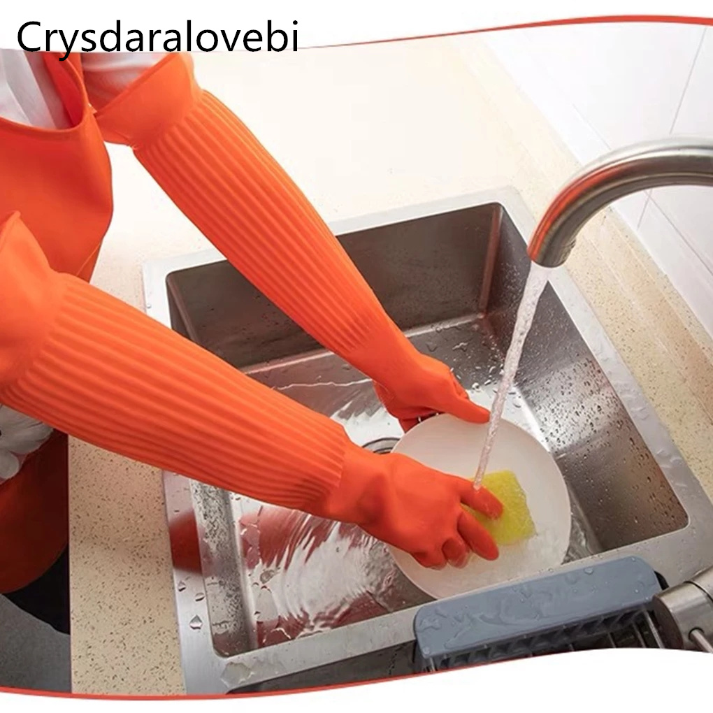 45/55cm Waterproof Household G - Rubber Glove Cleaning บทวิจารณ์และราคา