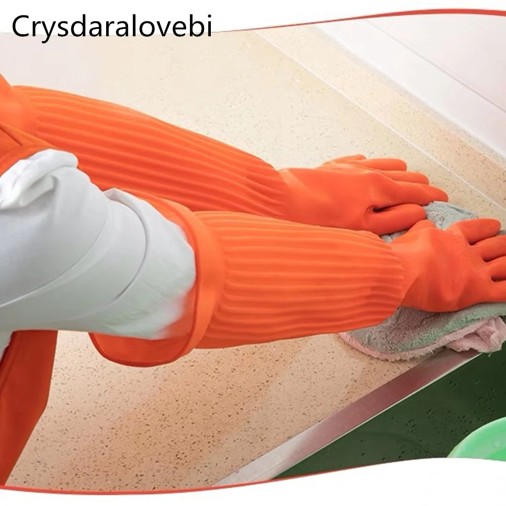 45/55cm Waterproof Household G - Rubber Glove Cleaning บทวิจารณ์และราคา