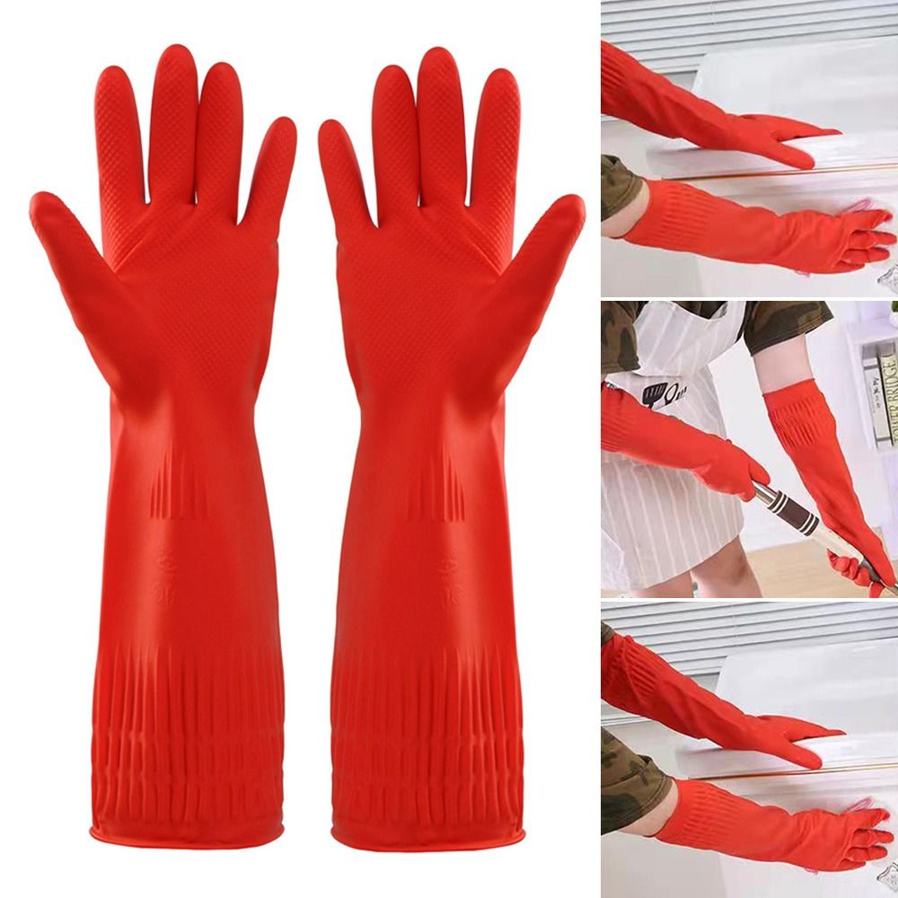 1 Pair Heavy Duty Rubber Glove - Dish Glove Rubber บทวิจารณ์และราคา