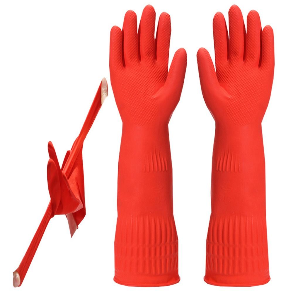 1 Pair Heavy Duty Rubber Glove - Dish Glove Rubber บทวิจารณ์และราคา
