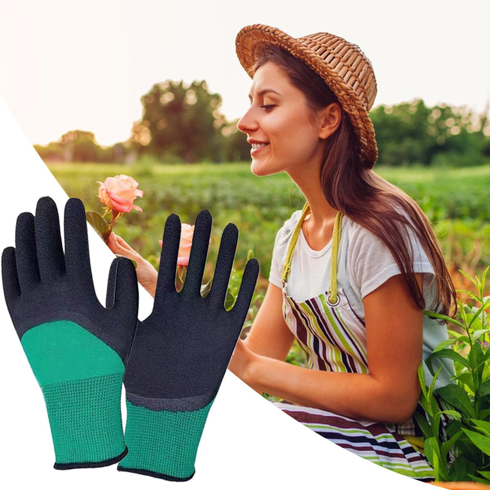 1Pair of Gardening Gloves Rubb - Gardening Glove Waterproof บทวิจารณ์และราคา