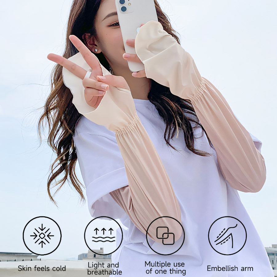 Driving Fingerless Sun Sleeves - Fingerless Glove Knit บทวิจารณ์และราคา