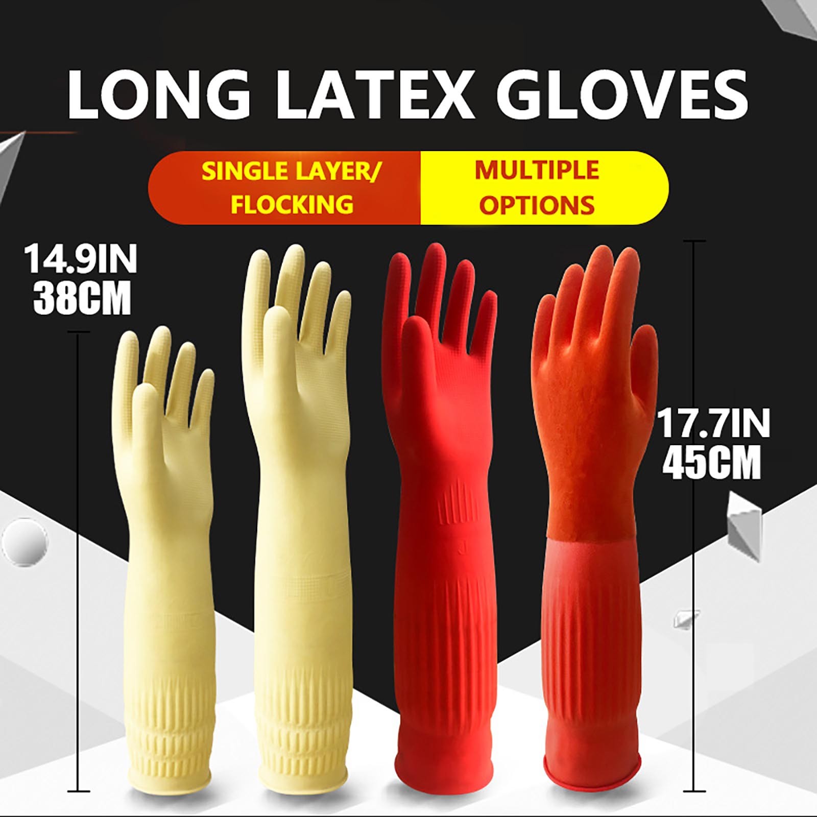 1pair Flexible Comfortable Rub - Dish Glove Rubber บทวิจารณ์และราคา