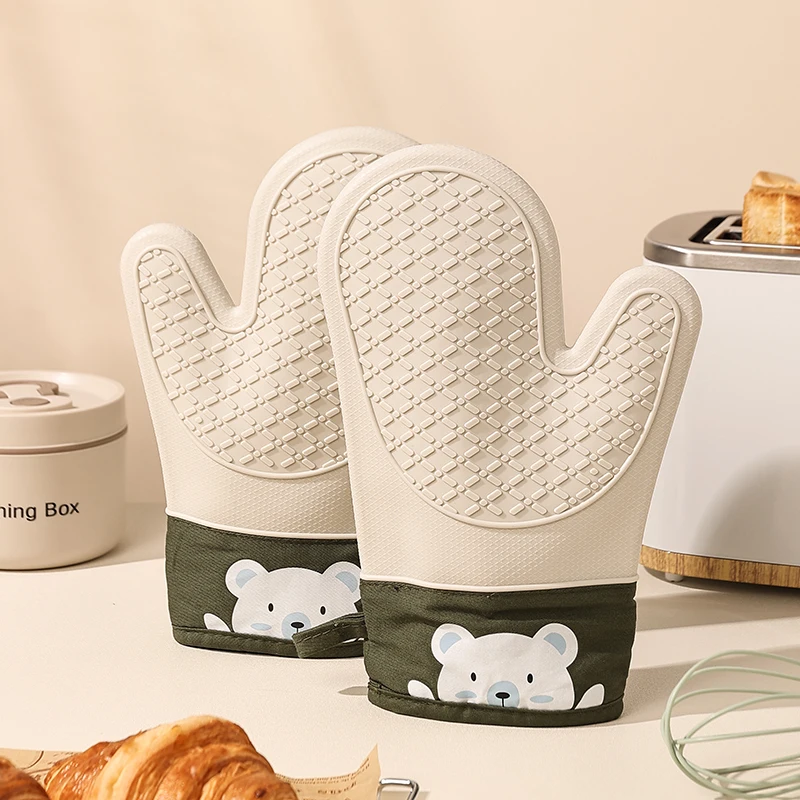 Silicone heat insulation glove - Oven Mitt Silicone บทวิจารณ์และราคา