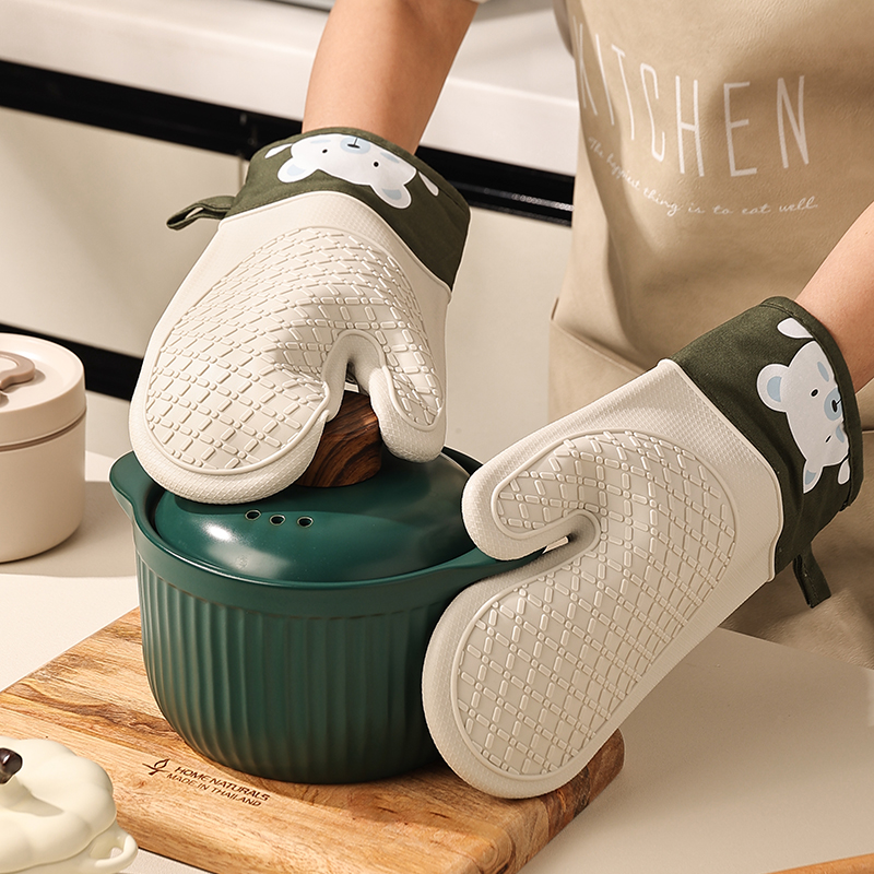 Silicone heat insulation glove - Oven Mitt Silicone บทวิจารณ์และราคา