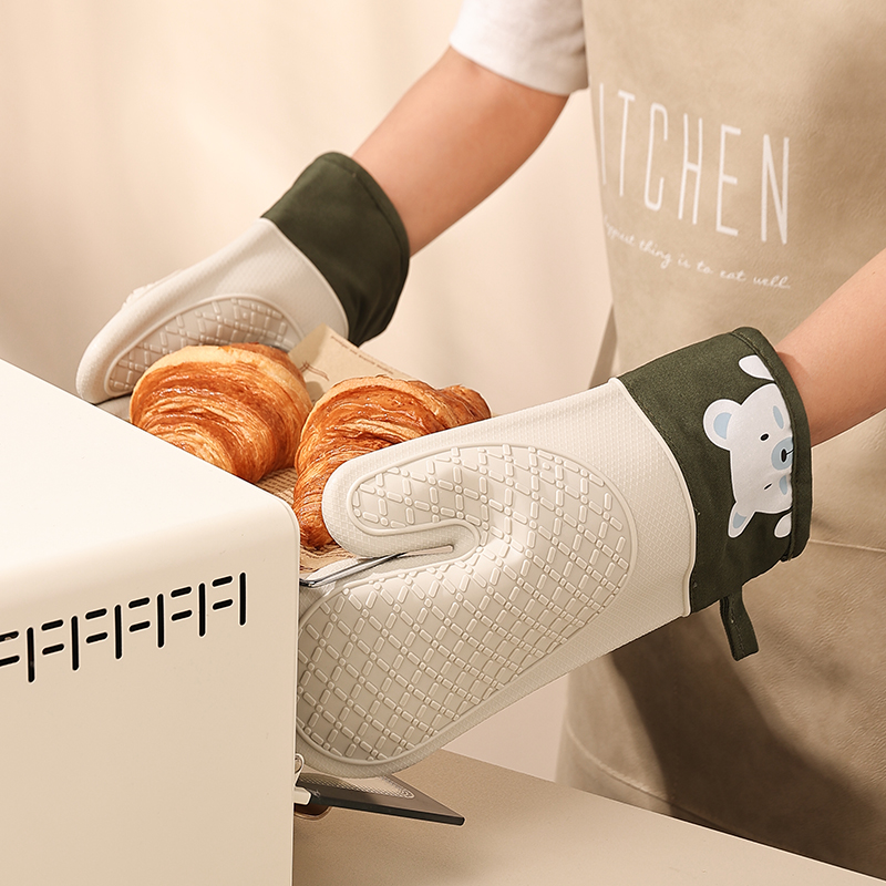 Silicone heat insulation glove - Oven Mitt Silicone บทวิจารณ์และราคา