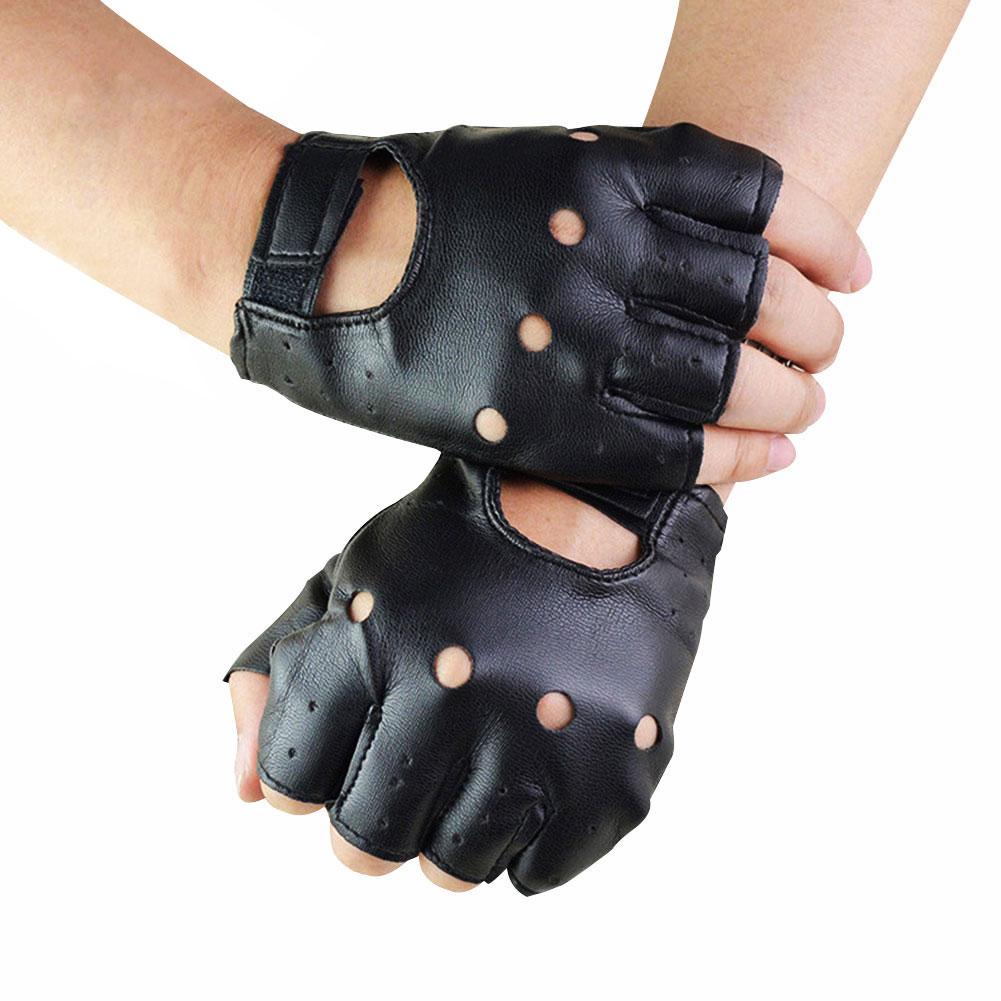 Punk Fingerless Gloves PU Leat - Workout Glove Gym บทวิจารณ์และราคา