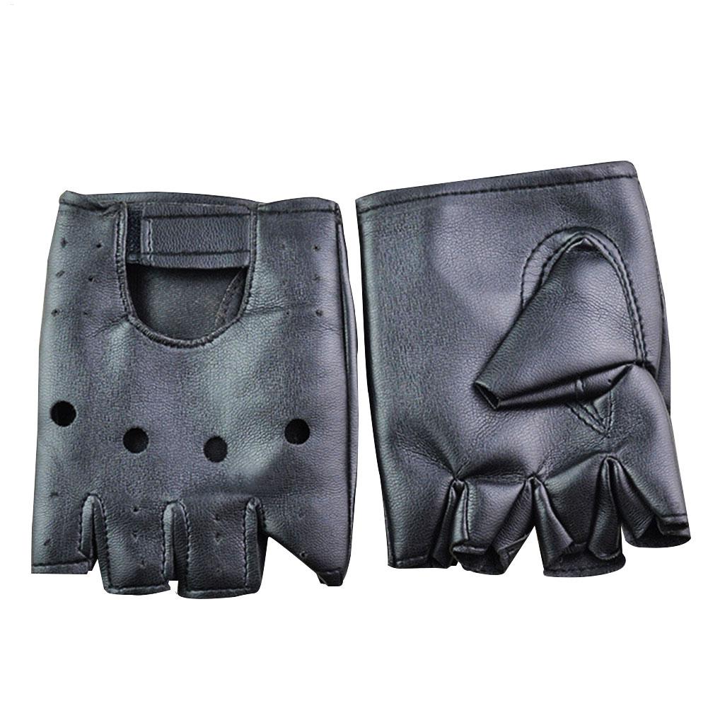 Punk Fingerless Gloves PU Leat - Workout Glove Gym บทวิจารณ์และราคา