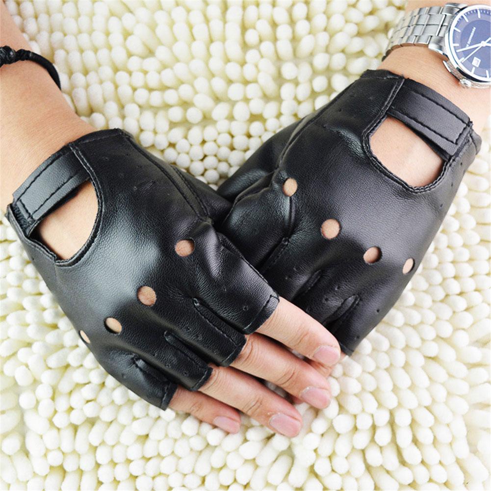 Punk Fingerless Gloves PU Leat - Workout Glove Gym บทวิจารณ์และราคา