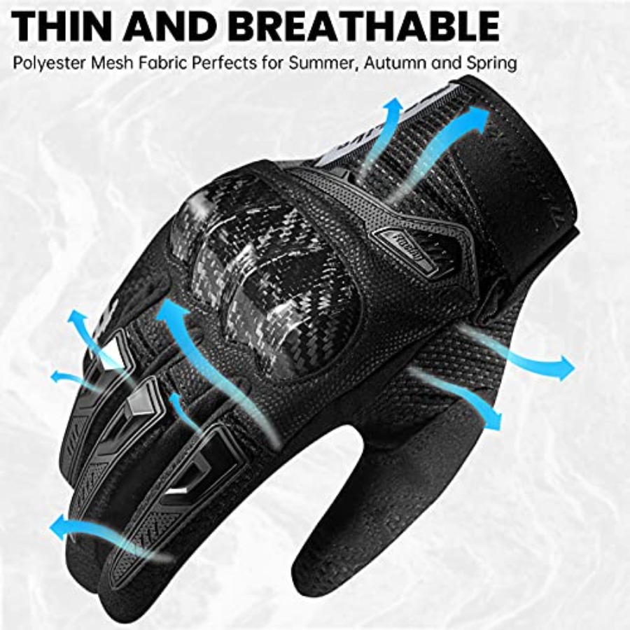 Motorcycle Gloves Touchscreen  - Motorcycle Glove Knuckle บทวิจารณ์และราคา