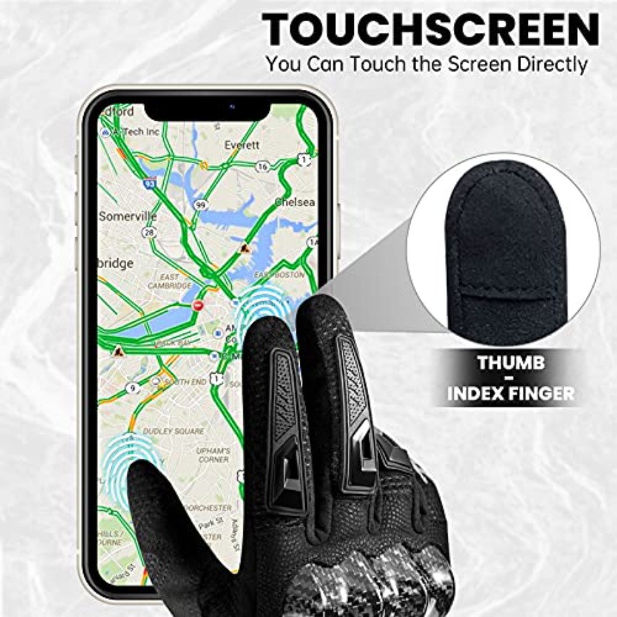 Motorcycle Gloves Touchscreen  - Motorcycle Glove Knuckle บทวิจารณ์และราคา