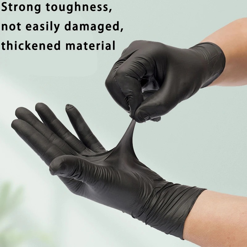Black Nitrile Disposable Glove - Nitrile Mechanic Glove บทวิจารณ์และราคา