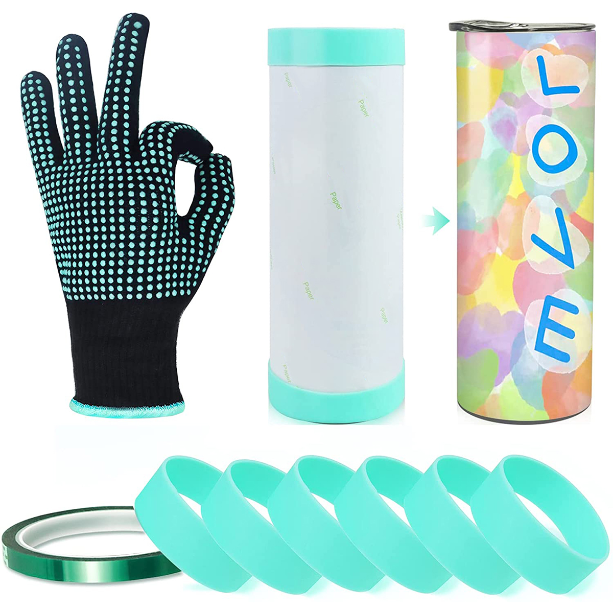 Silicone Bands Elastic Heat Re - Oven Mitt Silicone บทวิจารณ์และราคา