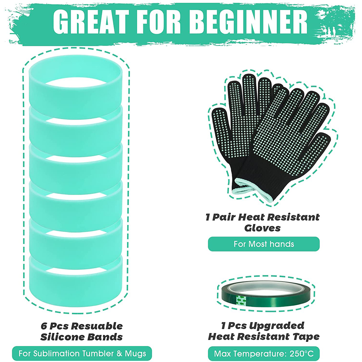 Silicone Bands Elastic Heat Re - Oven Mitt Silicone บทวิจารณ์และราคา