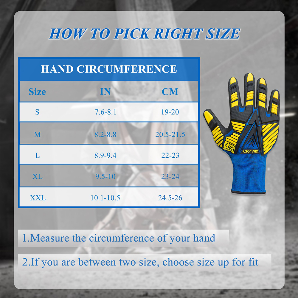 ANSI Level 2 Impact Resistant  - Work Glove Impact บทวิจารณ์และราคา